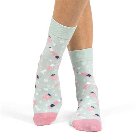 Set Of 2x Soxo Women S Socks Cheerful Prosecco In A Bottle A T For Her Price Online Shop Soxo