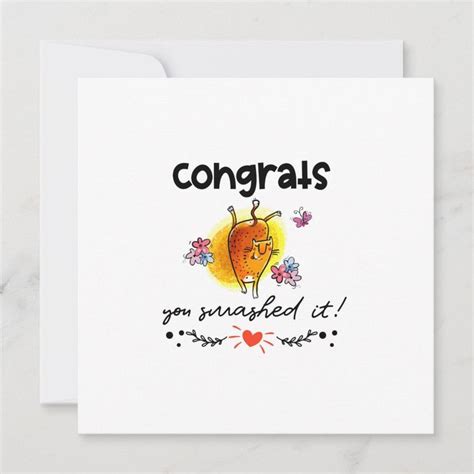 Congrats You Smashed It Cartoon Cat Humor Card Zazzle Funny Cards