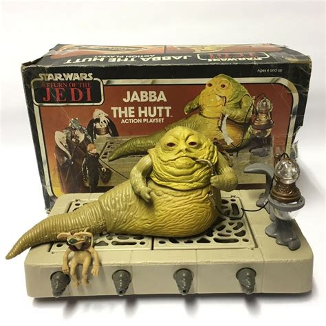 Vintage 1980s Kenner Star Wars Rotj Figure Set Jabba Palace Throne