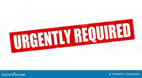 Urgently Required Red Stamp Stock Photo 97566522