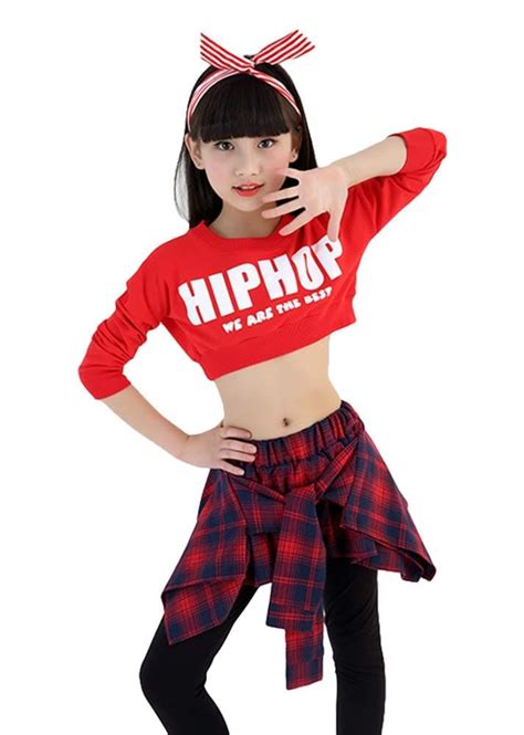 Lolanta Girls Hip Hop Dance Clothes Street Dance Outfit Crop Top Pants