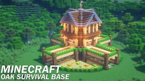 FOLLI MINECRAFT SURVIVAL OAK BASE | Ideias de minecraft, Construção de ...