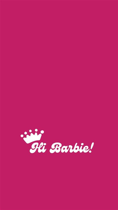 Hi Barbie Pink Wallpaper Girly Iphone Wallpaper Glitter Iphone