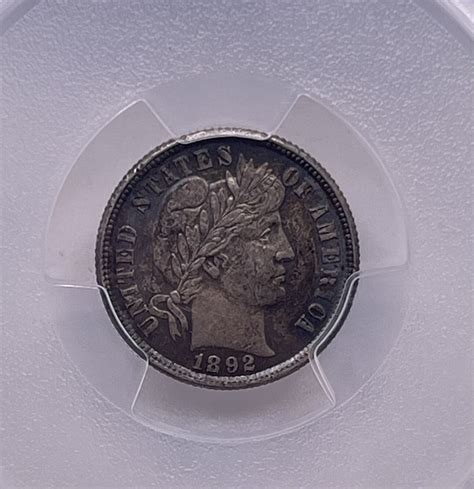 1892 Barber Dime Pcgs Ms61 Ebay