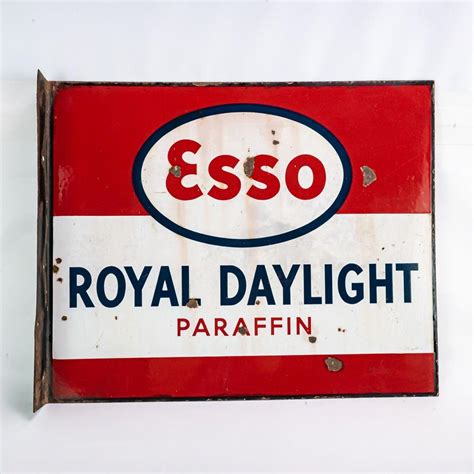 Sold At Auction Double Sided Flange Porcelain Esso Auto Sign