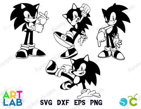 Sonic Svg Bundle Sonic Cricut Vector Funny Art Sonic Clipart Svg