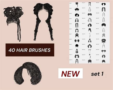 Afro Hair Brushes For Procreate