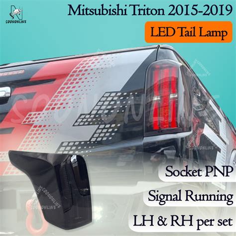 Mitsubishi Triton Tail Lamp Led With Signal Running Smoke Lampu