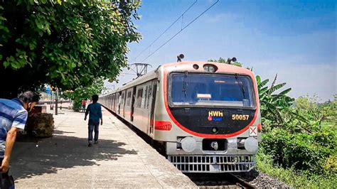 The Local Train Entered The Station In A Beautiful Noon Barddhaman