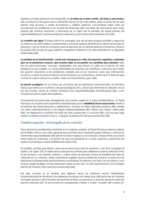 Resumen De La Enc Clica Laudato Si Pdf