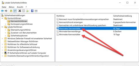 Minimales Und Maximales Kennwortalter Bei Windows Definieren Windows Faq