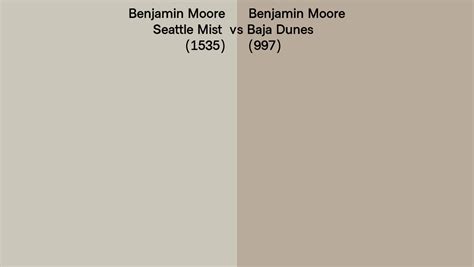 Benjamin Moore Seattle Mist Vs Baja Dunes Side By Side Comparison