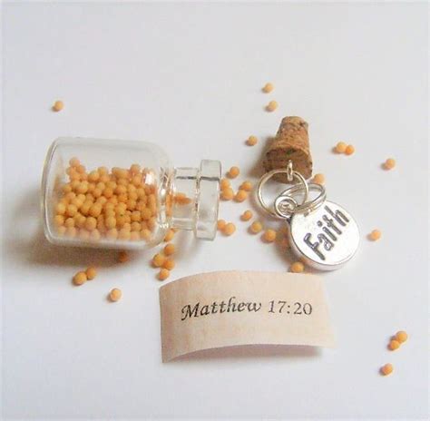 Mustard Seed Necklace Mustard Seed Miniature Bottle Mustard Seed