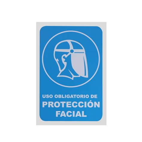 Rotulo Uso Obligatorio Proteccion Facial X Cm R Tulos