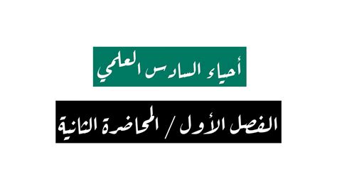 احياء السادس العلمي الفصل الاول المحاضر الثانية الشبكة البلازمية