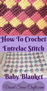 How To Crochet Entrelac Stitch With Video Tutorial - Visual Sense Crafts