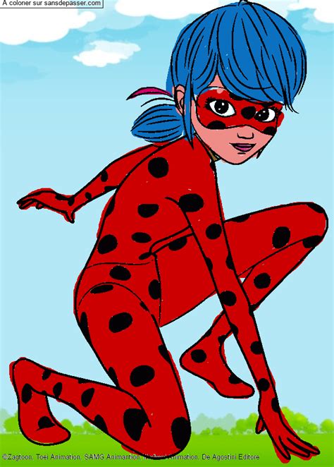 Dessin colorié Coloriage Ladybug part en mission par un invité