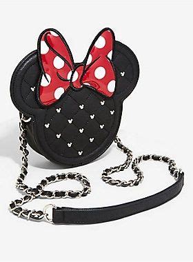 Loungefly Disney Minnie Mouse Bow Ears Crossbody Bag Minnie Mouse Bow