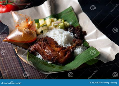 Nasi Lemak Kukus Traditional Malay Dish Stock Photo Image Of Chicken