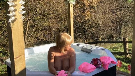 Inflatable Fun Pink In Hot Tub Busty British Babe CherryB Clips4sale