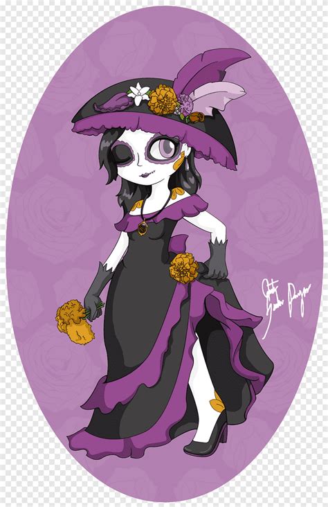 Cartoon Character Fiction Catrina Purple Violet Png Pngegg