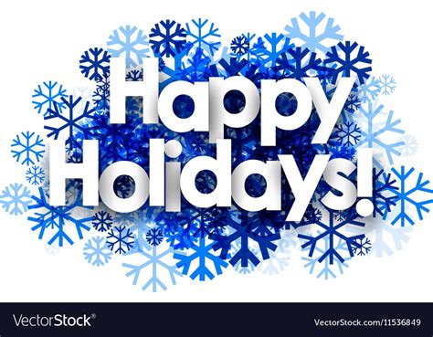 Happy holidays background with snowflakes Vector Image