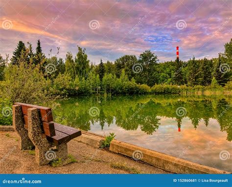 Vibrant Sunrise Over a Tranquil Park Lake Stock Image - Image of alberta, edmonton: 152860681