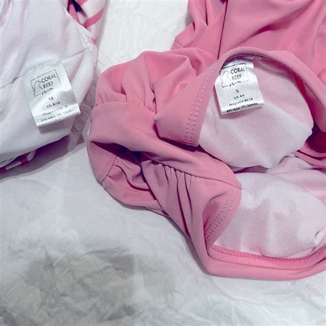 Coral Reef Swim Coral Reef Bikini Set With Faux Button And Tie Detail Poshmark