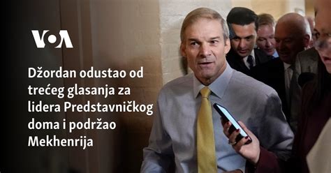 Novo Glasanje Za Lidera Predstavni Kog Doma D Ordan Ipak Ne Odustaje