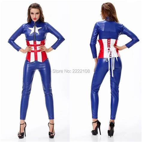 2018 Sexy Costume Adult Superheroes Sexy Women Halloween Captain