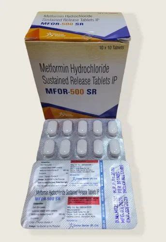 Metformin Hydrochloride Sustained Release Tablets IP At Rs 20 Piece