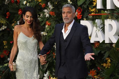 Photo George Clooney Et Sa Femme Amal Robe John Galliano Lors De La