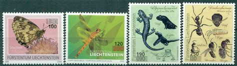 Postzegels Liechtenstein Uitgave Serie Freimarken Overdruk