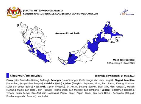 Jabatan Meteorologi Malaysia On Twitter Amaran Ribut Petir