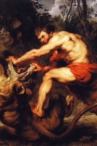 Samson broyant les mâchoirs du lion de Peter Paul Rubens