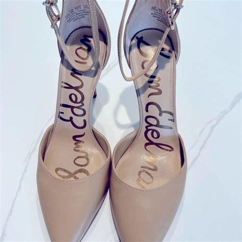 Sam Edelman Shoes Sam Edelman Harlow Euc Nude Leather Pump Inch Heel Pls See All