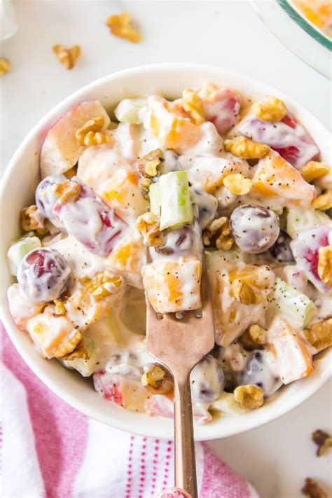 Peach Waldorf Salad Recipe Reluctant Entertainer