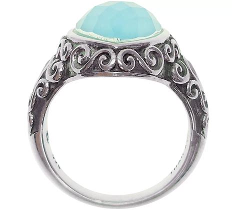 Elyse Ryan Sterling Pear Shaped Gemstone Ring Qvc