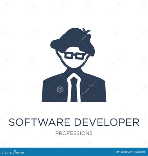 Software Developer Icon Trendy Flat Vector Software Developer I Stock