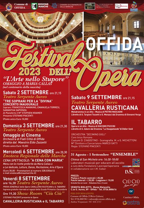 Callas Mascagni E Puccini Al Festival Dellopera Di Offida Piceno Oggi