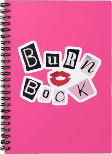 Burn Book Note Book Inspired By The Movie Means Girls Personalized