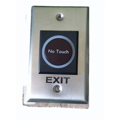 Zkteco No Touch Stainless Steel Door Exit Switch Silver And Black At Rs