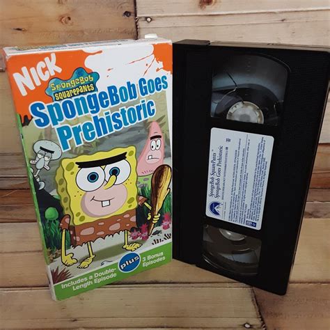 SpongeBob Squarepants Goes Prehistoric VHS VCR Tape Used Nick Cartoon