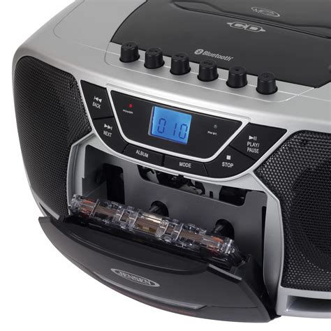 Buy Jensen Cd 590 Portable Bluetooth Cd Tape Combo Boombox Digital