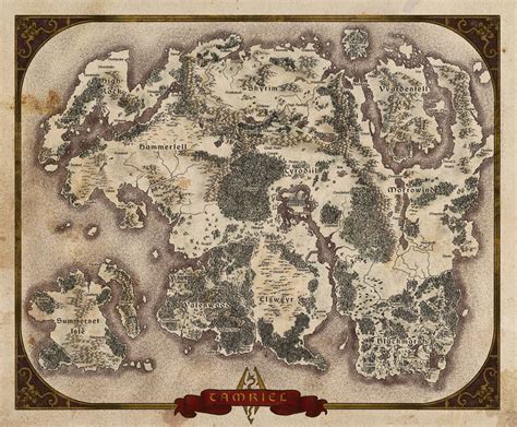 Elder Scrolls Tamriel by NoctuaCartography on DeviantArt