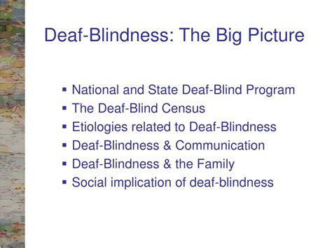 PPT - THE MANY FACES OF DEAF-BLINDNESS PowerPoint Presentation, free ...