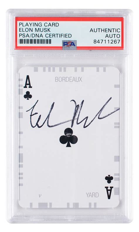 Elon Musk Signed Paypal Magic Trick Playing Card Rr Auction