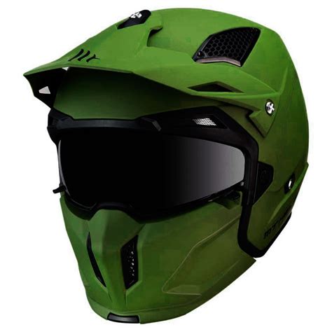 MT Helmets Casco Convertible Streetfighter SV Solid Verde Motardinn