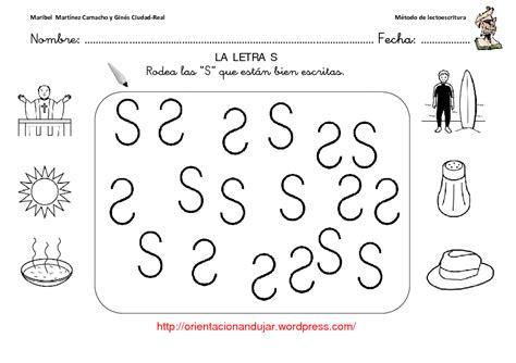 Actividades Con La Letra S