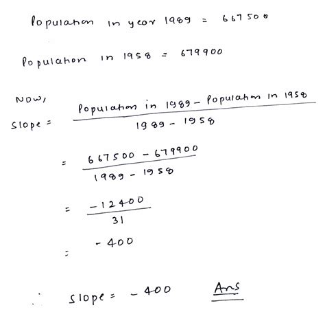 Solved A City S Population In The Year X X Was Y Y In